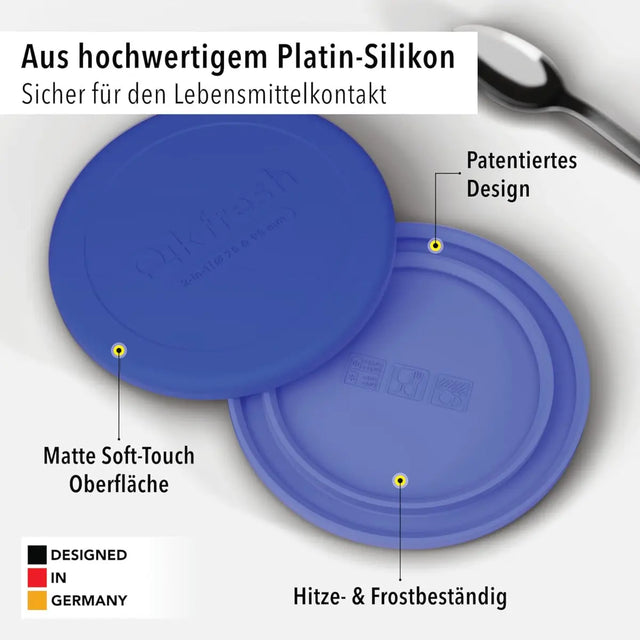 Mehrweg Frischedeckel für Joghurtbecher Blau von Qikfresh