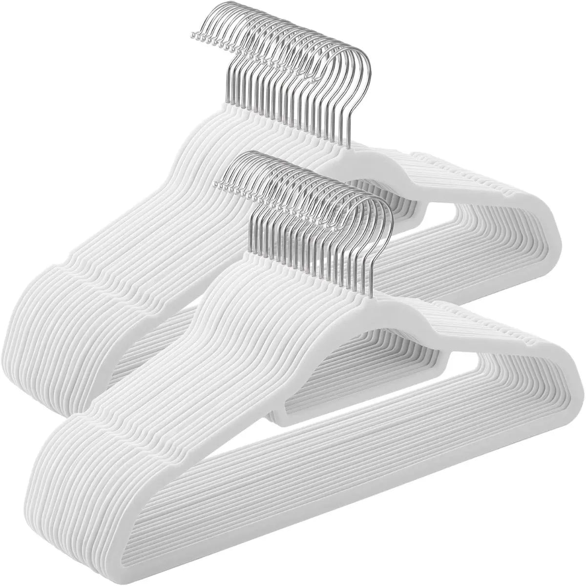 Kleiderbügel Samt 50er Set Weiss von Songmics