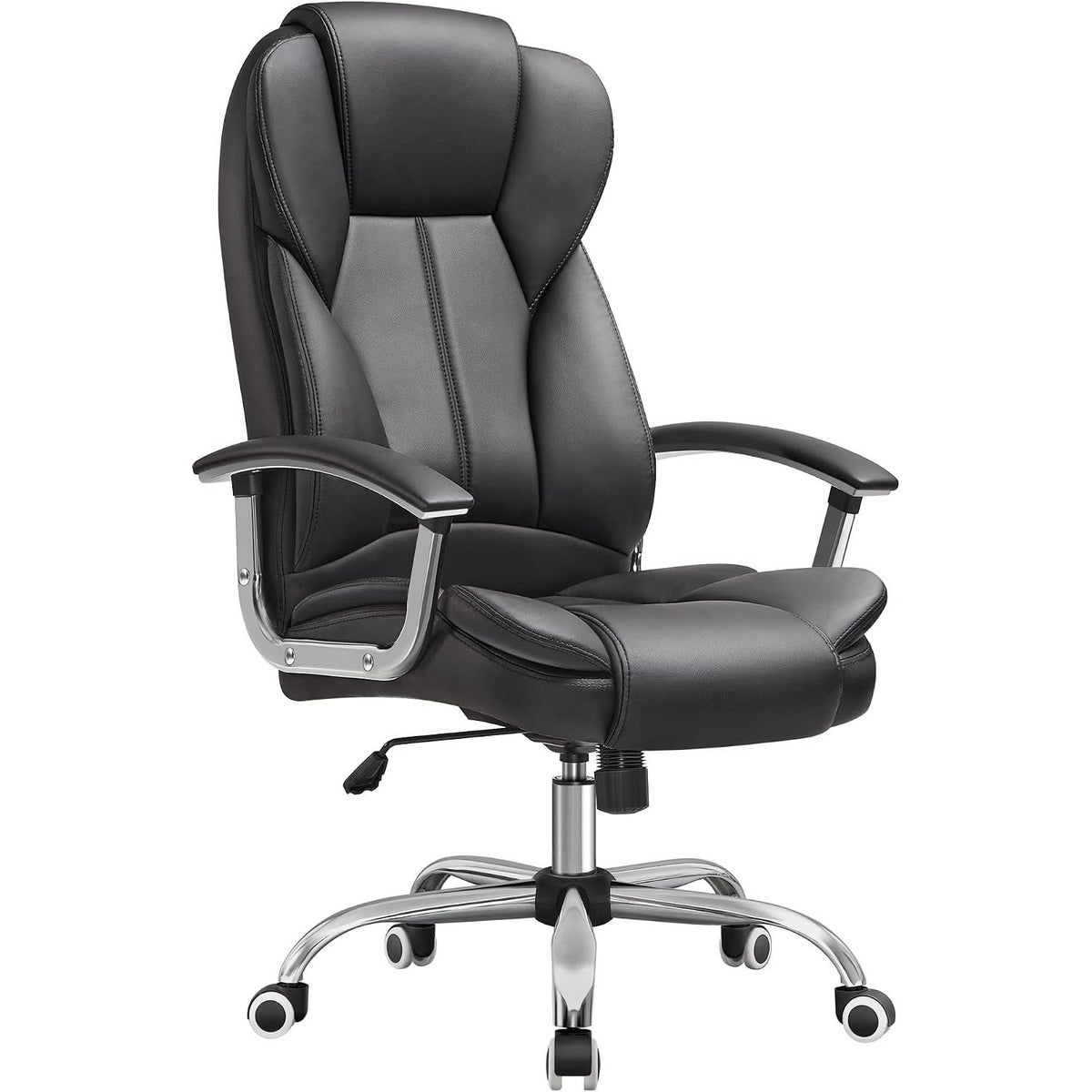 Bürostuhl ergonomisch 150 kg Schwarz Kopfstütze von Songmics