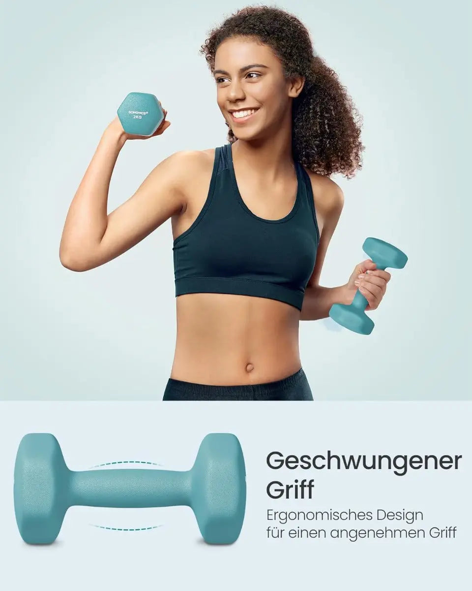 Hanteln-Set Home-Fitness bunt Vinyl von Songmics
