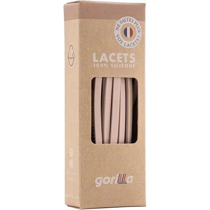 Elastische Schnürsenkel Flexibel Ohne Binden Schmal Silikon Powder Pink von Gorilla Lacets