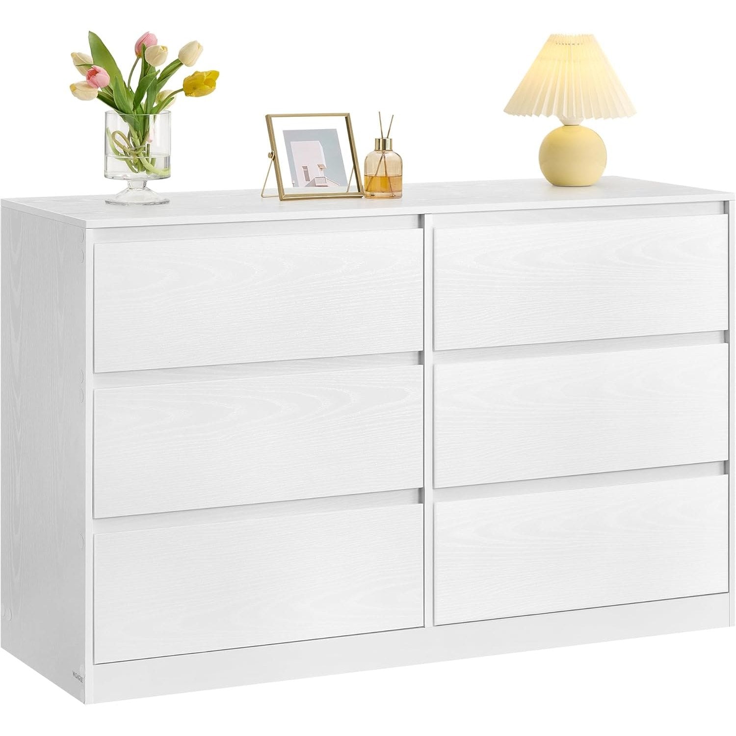 Kommode 6 Schubladen Schlafzimmer Schubladenschrank weiß von Songmics