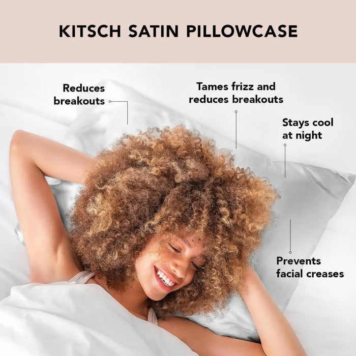 Satin Kissenbezug Silber von Kitsch