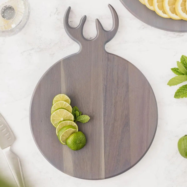 Servierbrett Hirsch grau von Uberstar