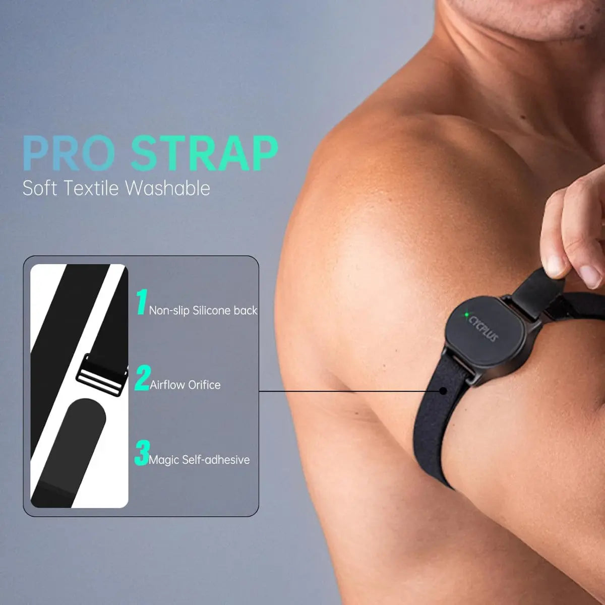 Herzfrequenzsensor H1 Pulssensor Handgelenkgürtel Fitnessmonitor von Cycplus