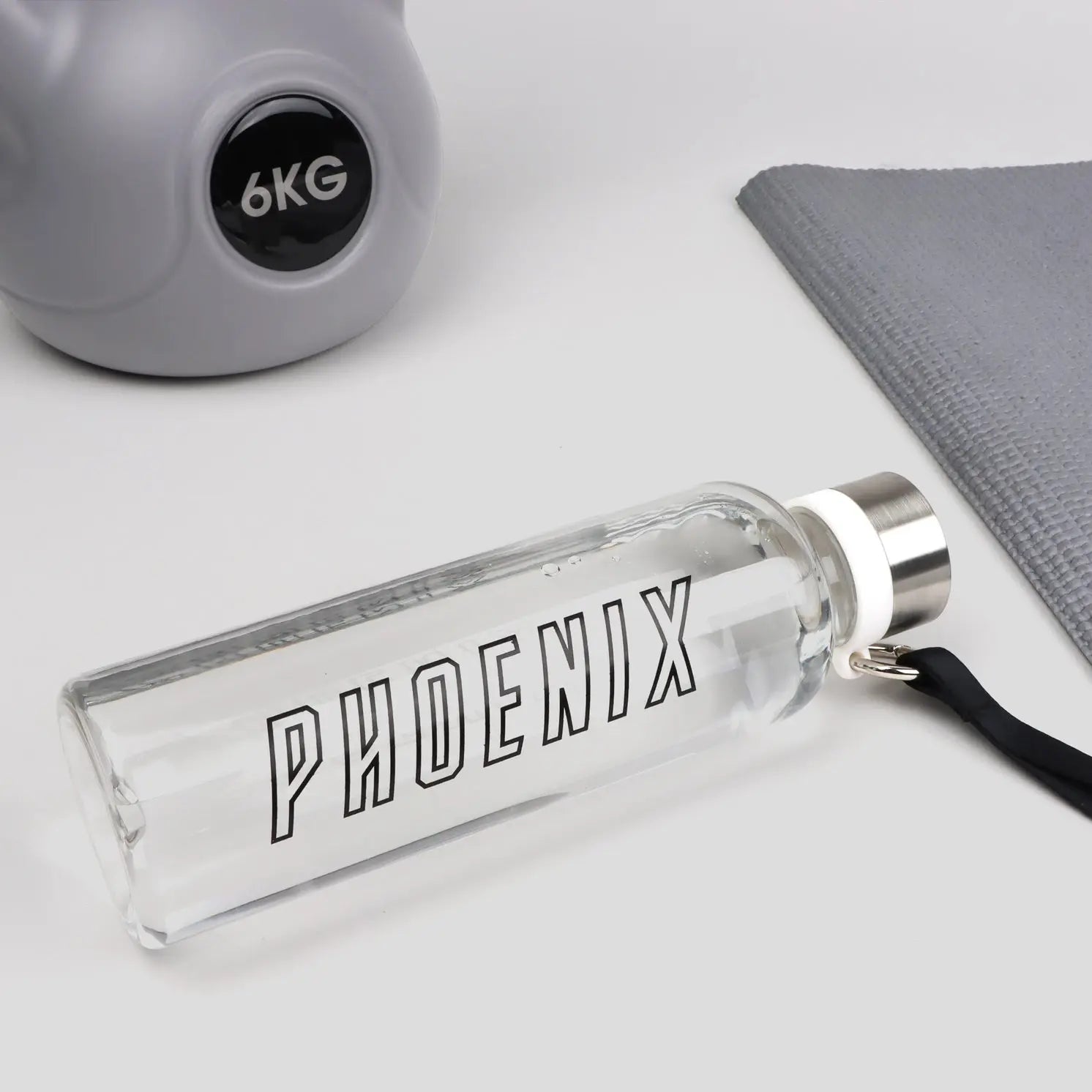 Fitness Wasserflasche 550 ml Transparent von Phoenix Fitness