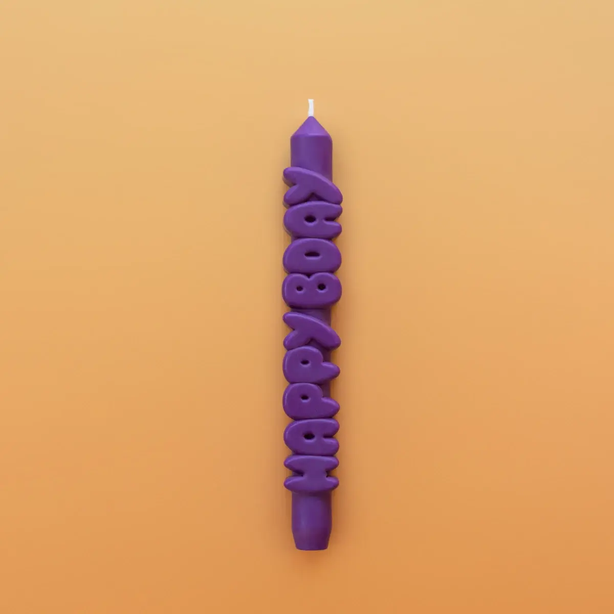 Kerze Taper candle HAPPY BDAY Indigo von Taper Candles