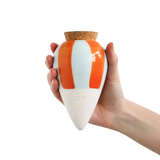 Bewässerungskegel Olla Orange-Blaue Streifen von guteszeug.ch