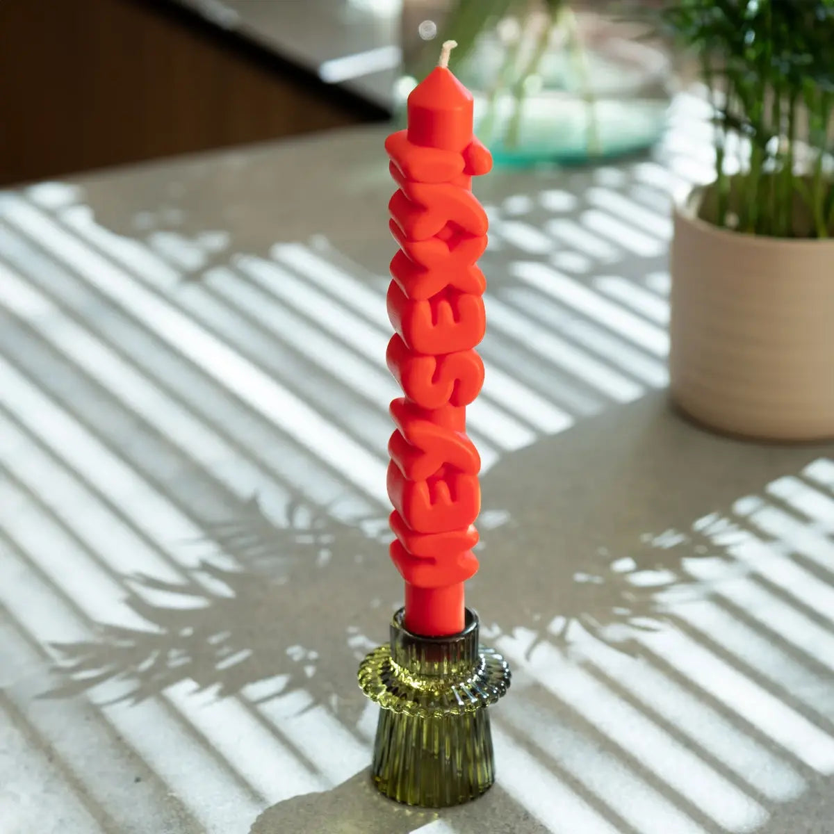 Kerze Taper candle HEY SEXY! Orange von guteszeug.ch