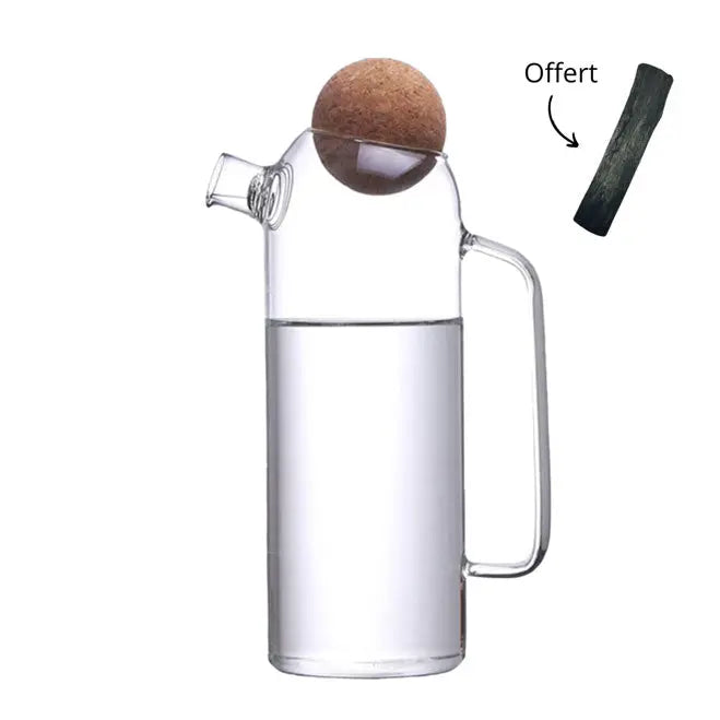 Wasserkaraffe 1L mit Binchotan Aktivkohle Wasserfilter von Bijin