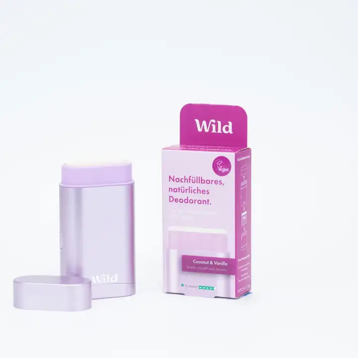 Deodorant Starter-Set inkl. Case und Refill Coconut & Vanilla von Wild