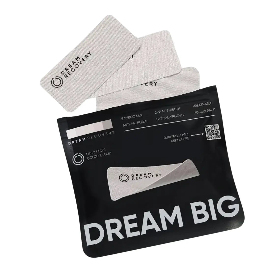 Mundpflaster Tapes 2in1 besserer Schlaf und Training Monatspackung Cloud von Dream Recovery