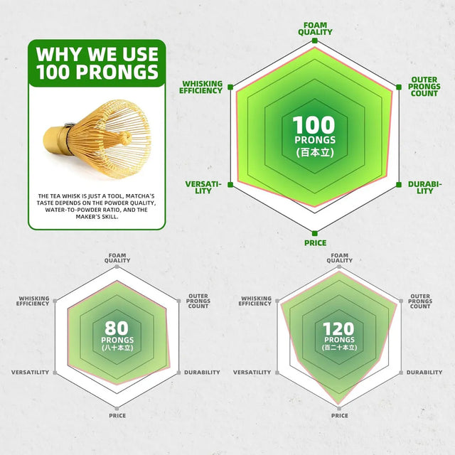 Matcha Set 6-tlg. Chasen, Chashaku, Sieb, Löffel & Halter von TEANAGOO