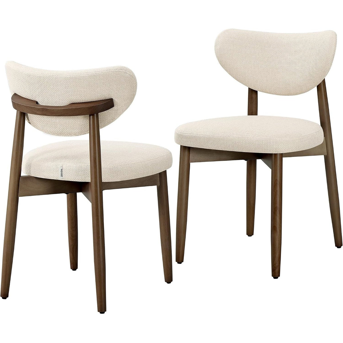 Esszimmerstühle 2er-Set Polsterstühle Cappuccino Beige von Songmics