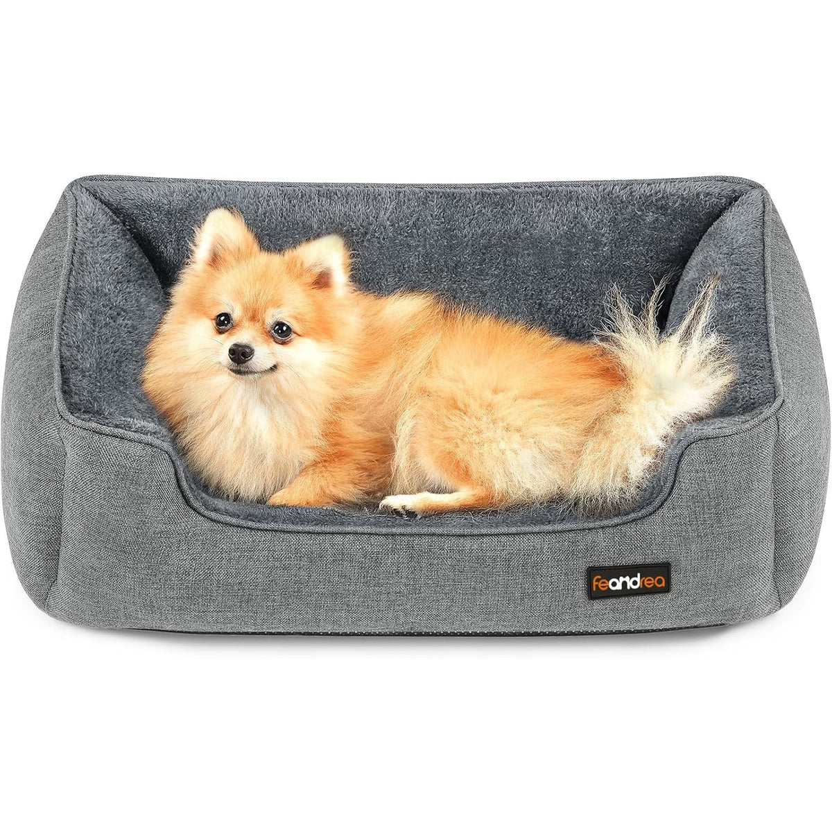 Hundebett 70x55x21 cm Hundesofa Grau rutschfest von Songmics