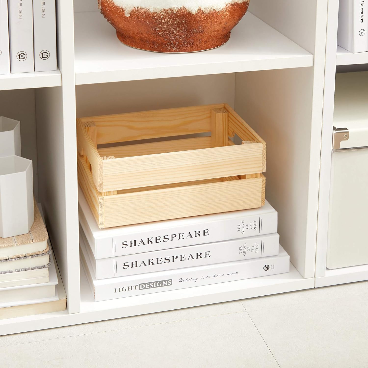 Bücherregal mit 6 Fächern Würfelregal Standregal weiß von Songmics