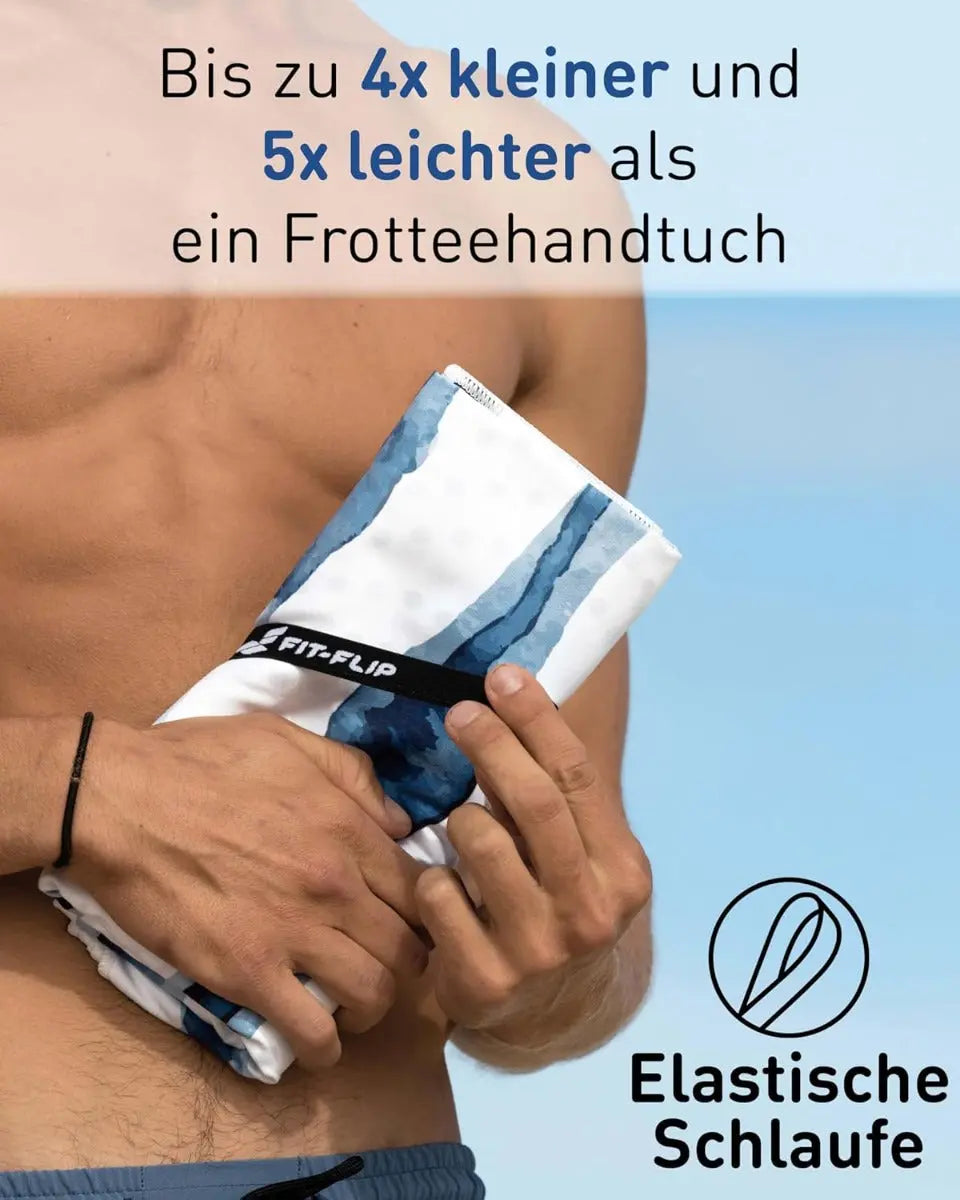 Strandtuch XXL Mikrofaser schnelltrocknendes Badetuch 160x90cm Batikstripes von guteszeug.ch