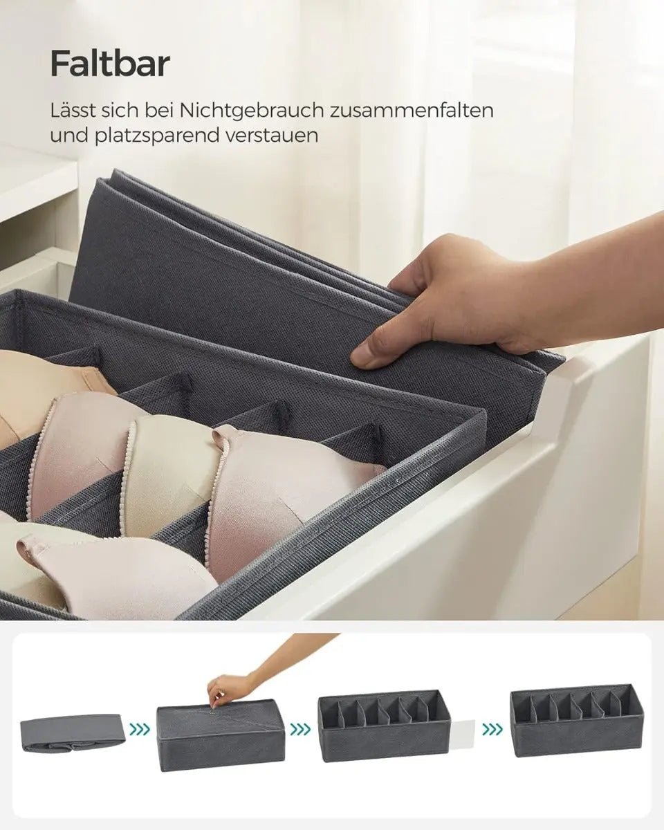 Unterwäsche- & Schubladenorganizer faltbar 8er Set von Songmics