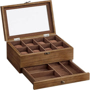 Uhrenbox Uhrenkasten 8 Fächer von Songmics