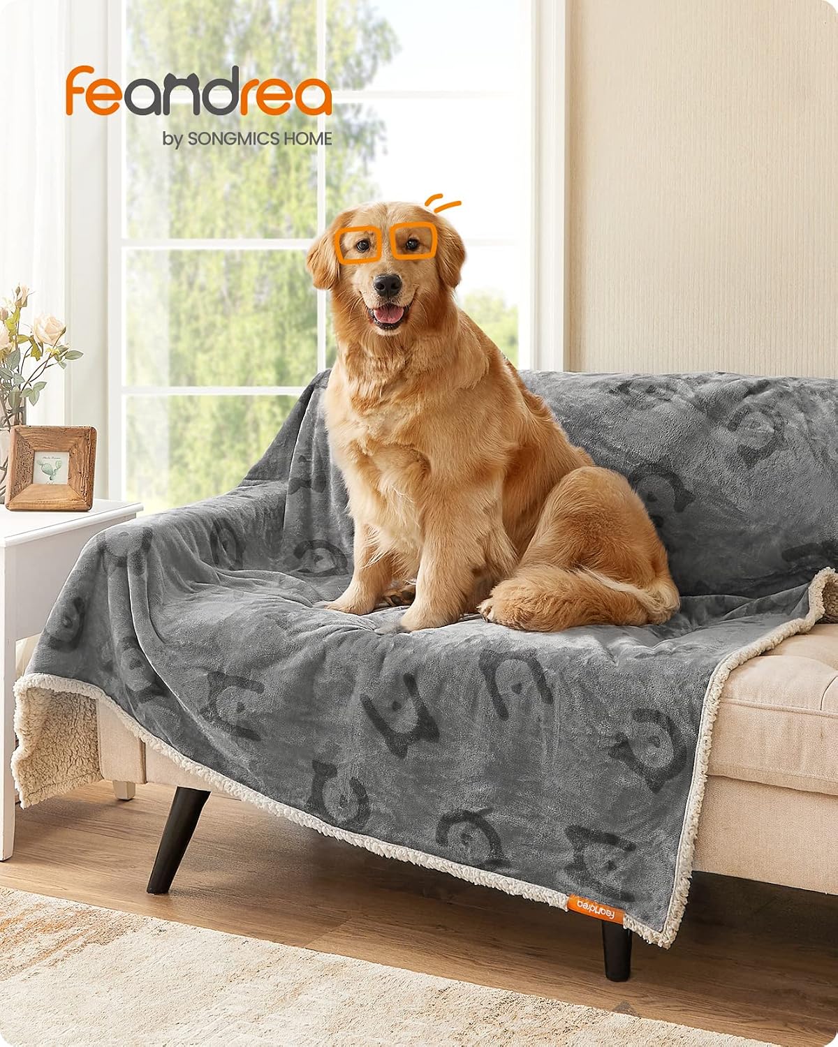 Wasserdichte Hundedecke XXL 203x152cm Fleece maschinenwaschbar von Songmics