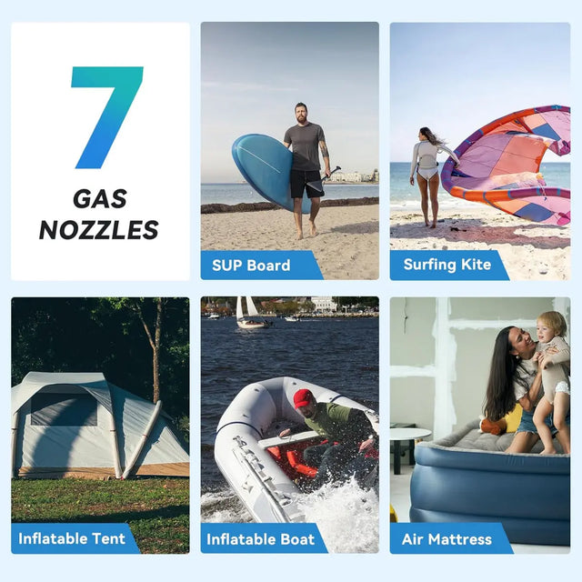 Elektrische SUP-Inflationspumpe D14Pro 20 PSI Akku Aufblasen & Ablassen von Cycplus