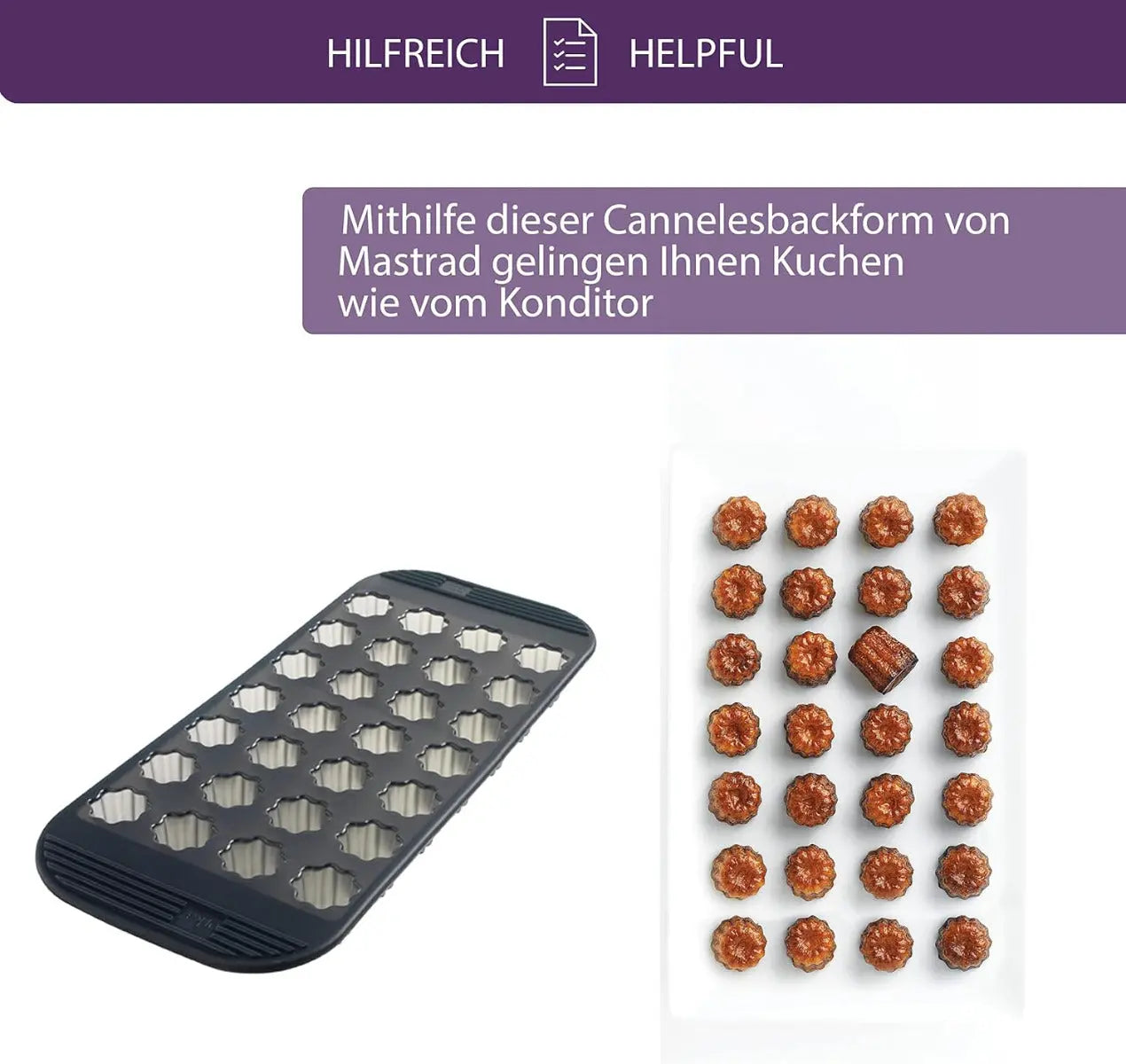 Mini Cannele-Backform Silikon von Mastrad