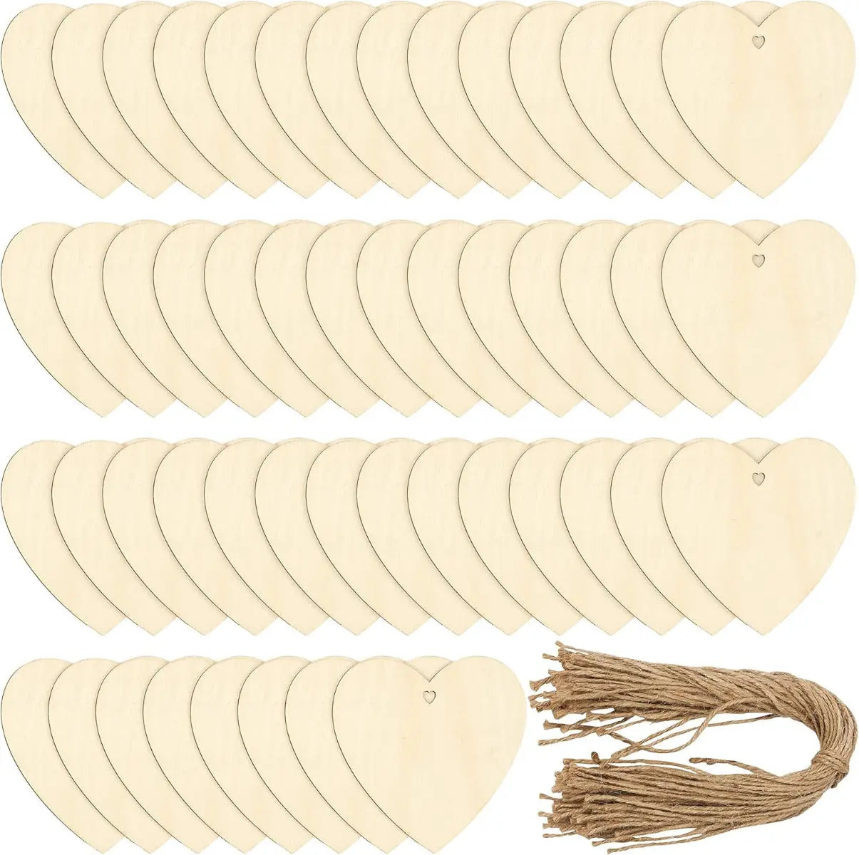 Herz Anhänger aus Holz 50 Stück von Twiddlers