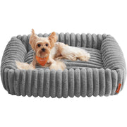 Orthopädisches Hundebett waschbar flauschig 71x55cm grau von Songmics