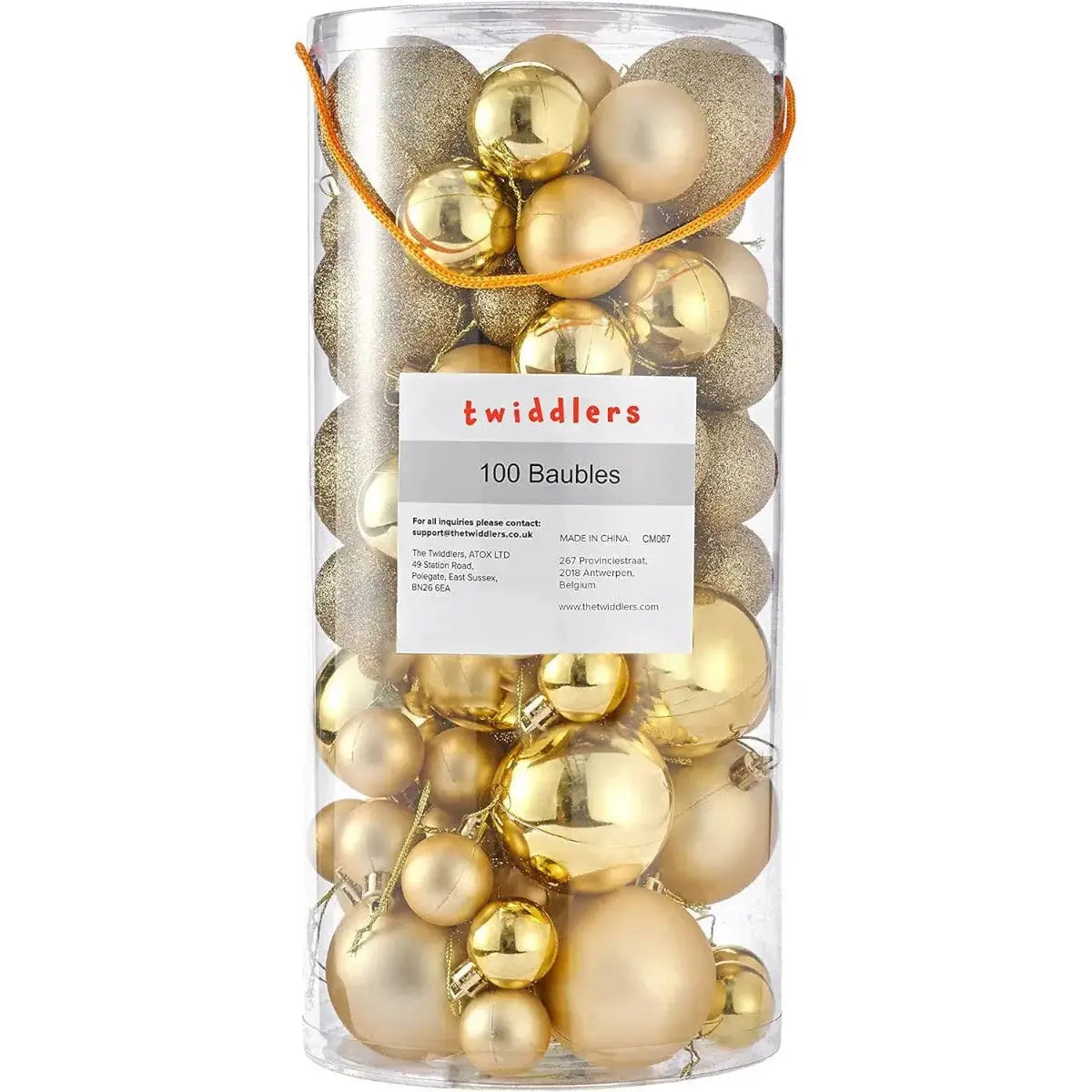 Baumkugeln Weihnachtsschmuck gold 100 Stück von Twiddlers