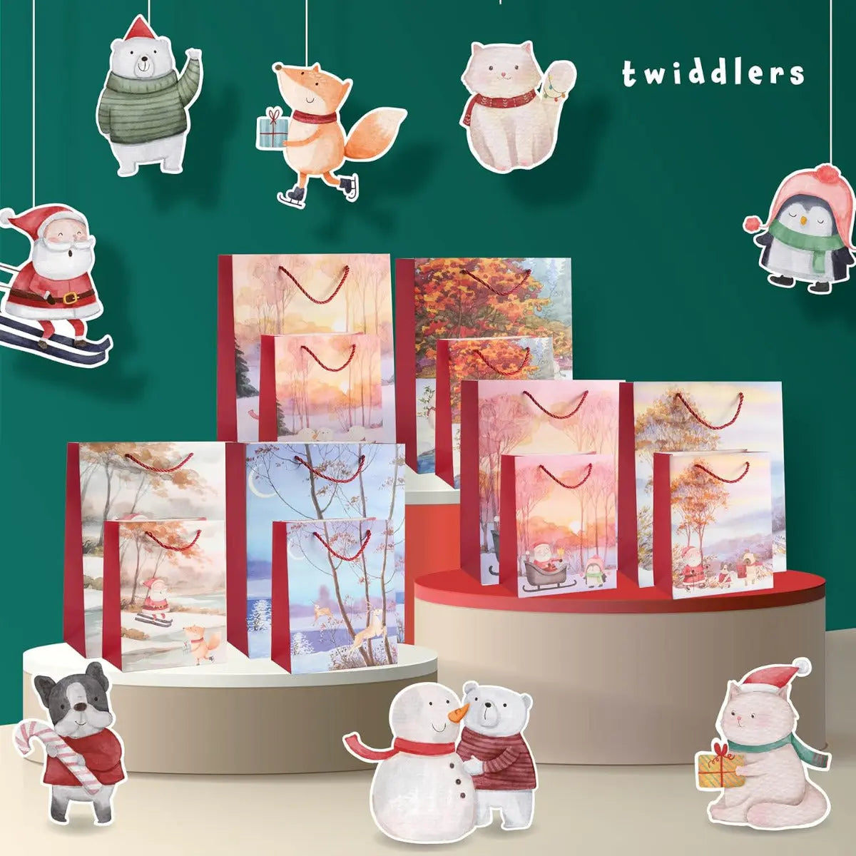 Geschenktasche Weihnachten 12 Stück von Twiddlers