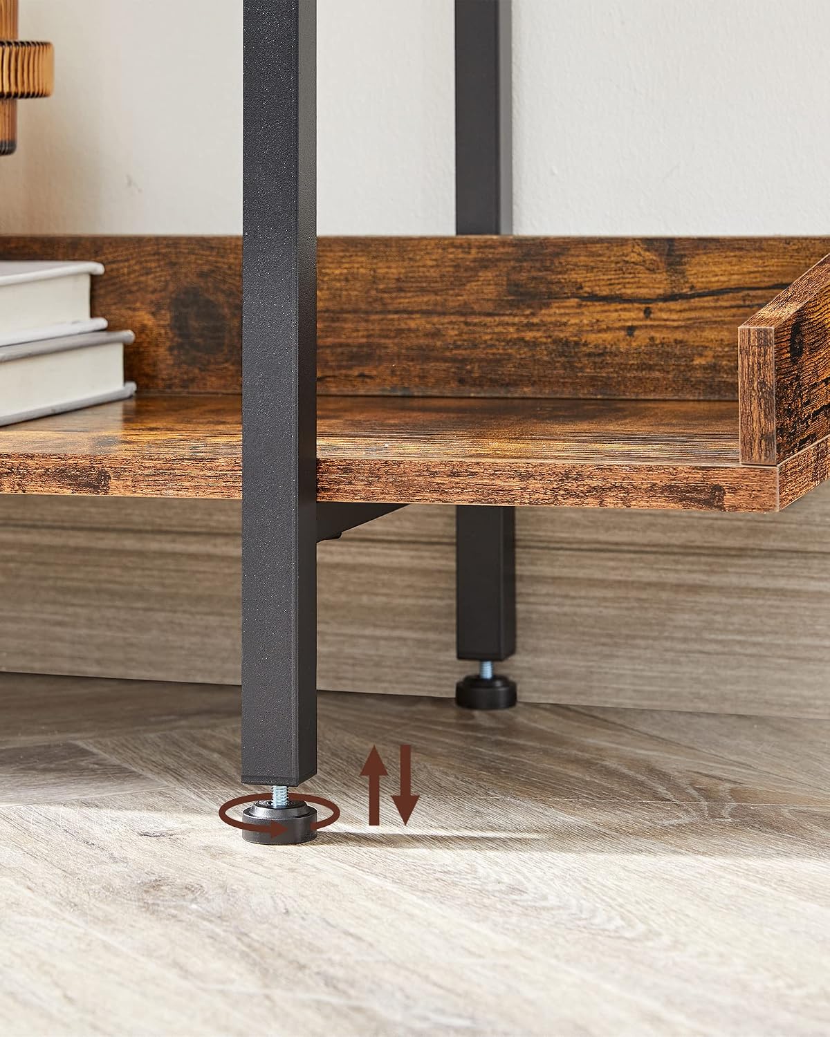 Bücherregal 5 Ebenen 100x28x178 cm Industrial Braun von Songmics