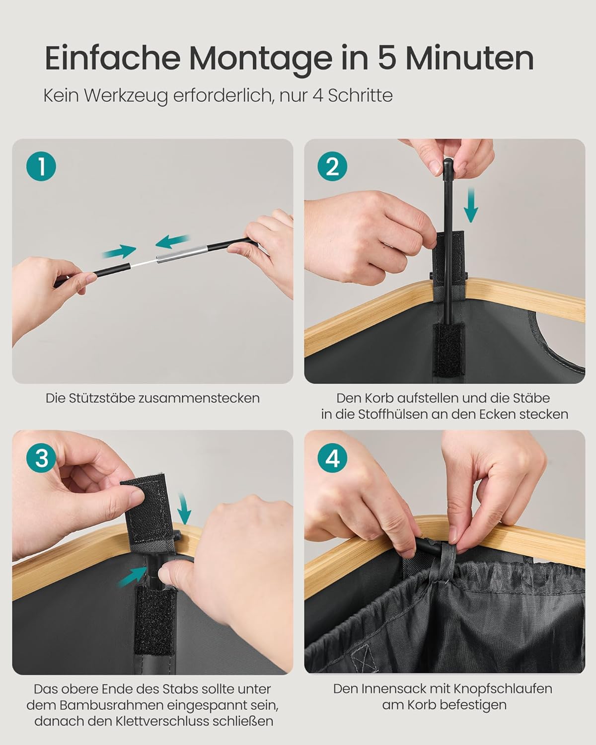 Pfandflaschen Sammelbehälter 95L mit Deckel und Innensack von Songmics