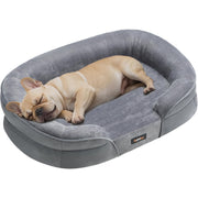 Hundebett 76x51x18 cm Taubengrau Orthopädisch von Songmics
