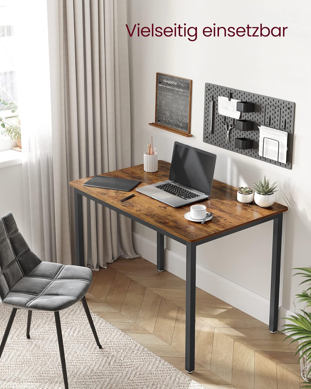 Esstisch 110x70cm Industrie Design für 4 Personen vintagebraun von Songmics