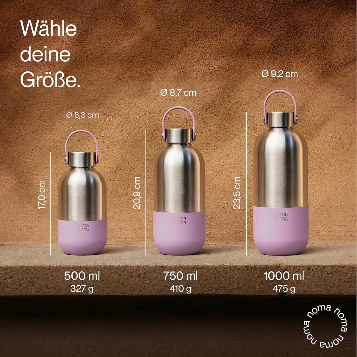 Trinkflasche Edelstahl auslaufsicher 750ml Lavender Purple von guteszeug.ch