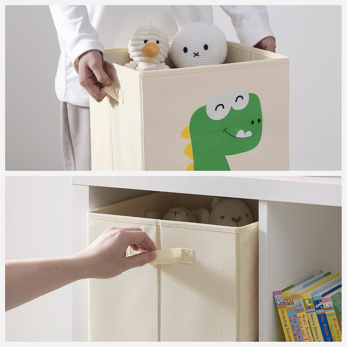 Aufbewahrungsboxen 3er Set Dinosaurier 30x30x30 cm von Songmics