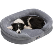 Orthopädisches Hundebett 91x68x18 cm Taubengrau von Songmics