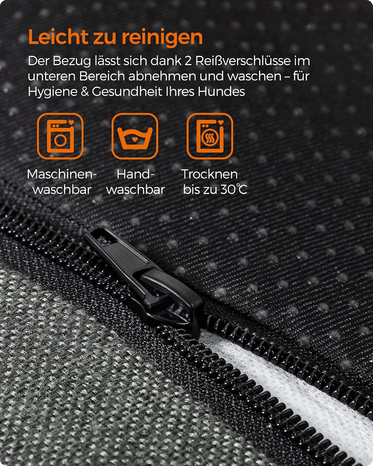 Hundebett XXL Hundesofa 110x75x27 cm Taubengrau von Songmics