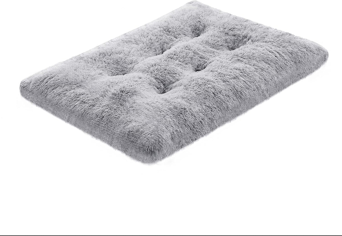 Hundebett 110x73x10 cm Hundematte Kissen Hellgrau von Songmics