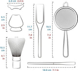 Matcha Set 6-tlg. Chasen, Chashaku, Sieb, Löffel & Halter von TEANAGOO