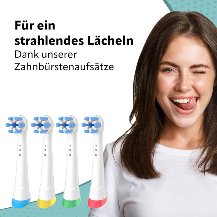 Ersatzbürsten Standard kompatibel mit Oral-B IO 8er Pack weiss von Ora-Care