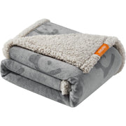 Wasserdichte Hundedecke Sherpa Fleece 127x101cm grau L von Songmics