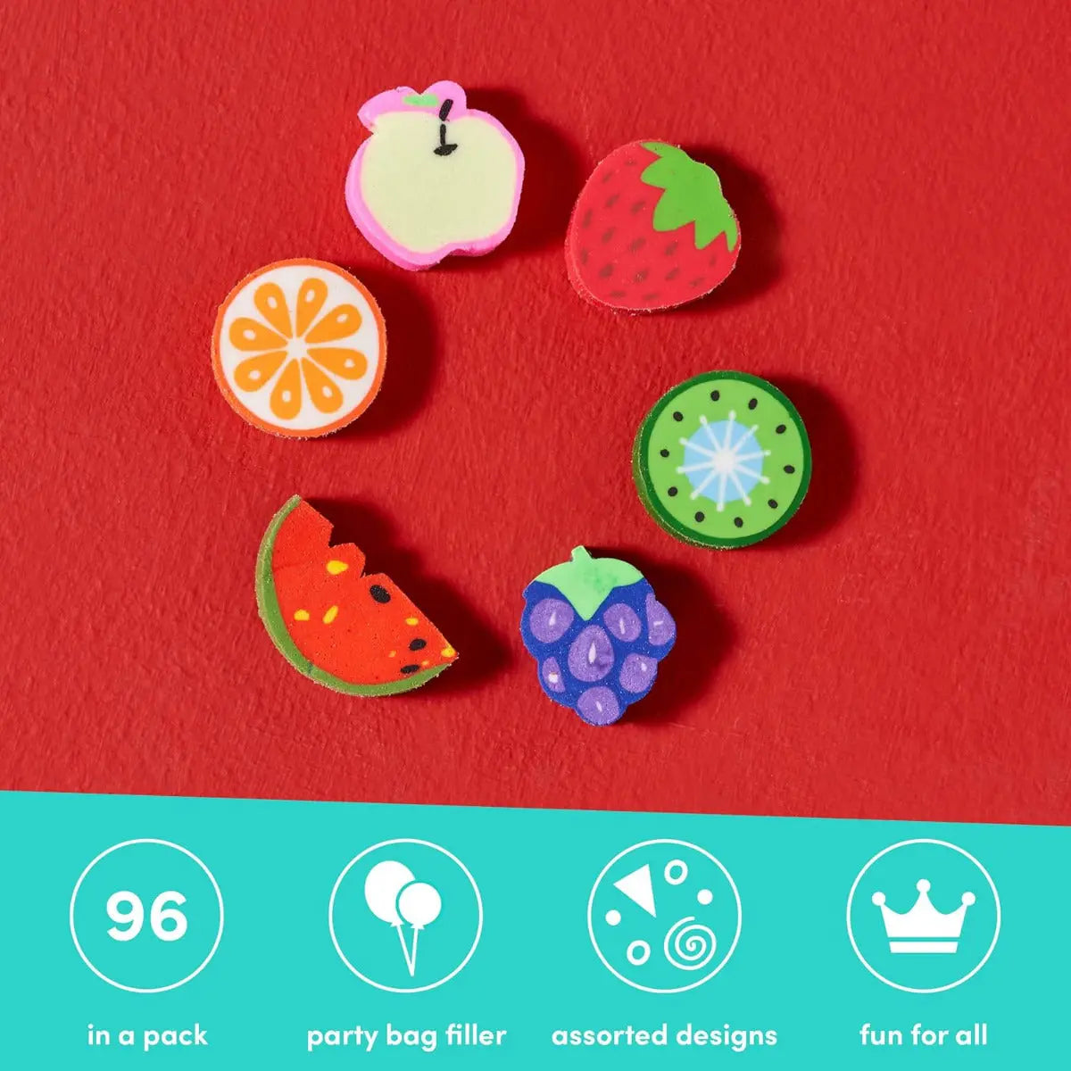 Radiergummi Fruits 96 Stück von Twiddlers