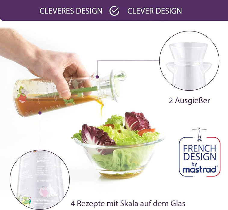 Vinaigrette Mixer mit aufgedruckten Rezepten von Mastrad