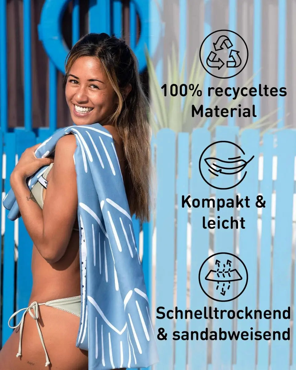 Strandtuch XXL Mikrofaser schnelltrocknendes Badetuch 160x90cm Brushes von guteszeug.ch
