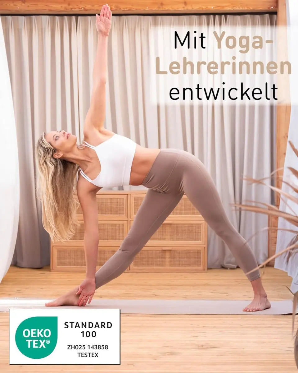 Yoga Handtuch Mikrofaser rutschfest mit Noppen Yogatuch Cream von guteszeug.ch