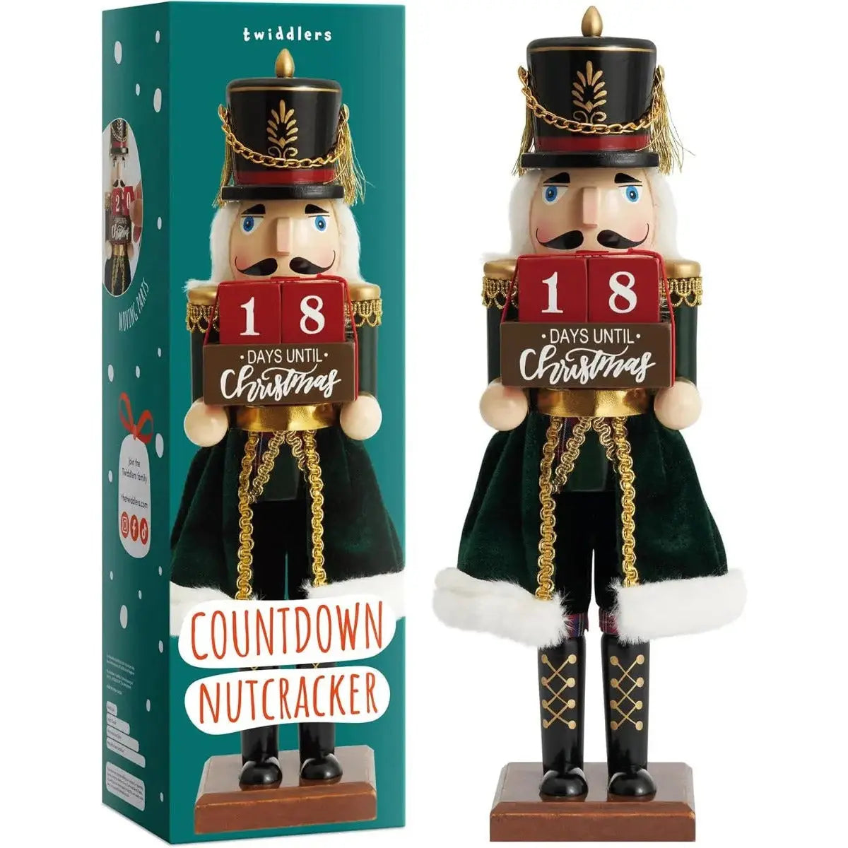Weihnachts-Nussknacker Soldat Countdown 30cm von Twiddlers