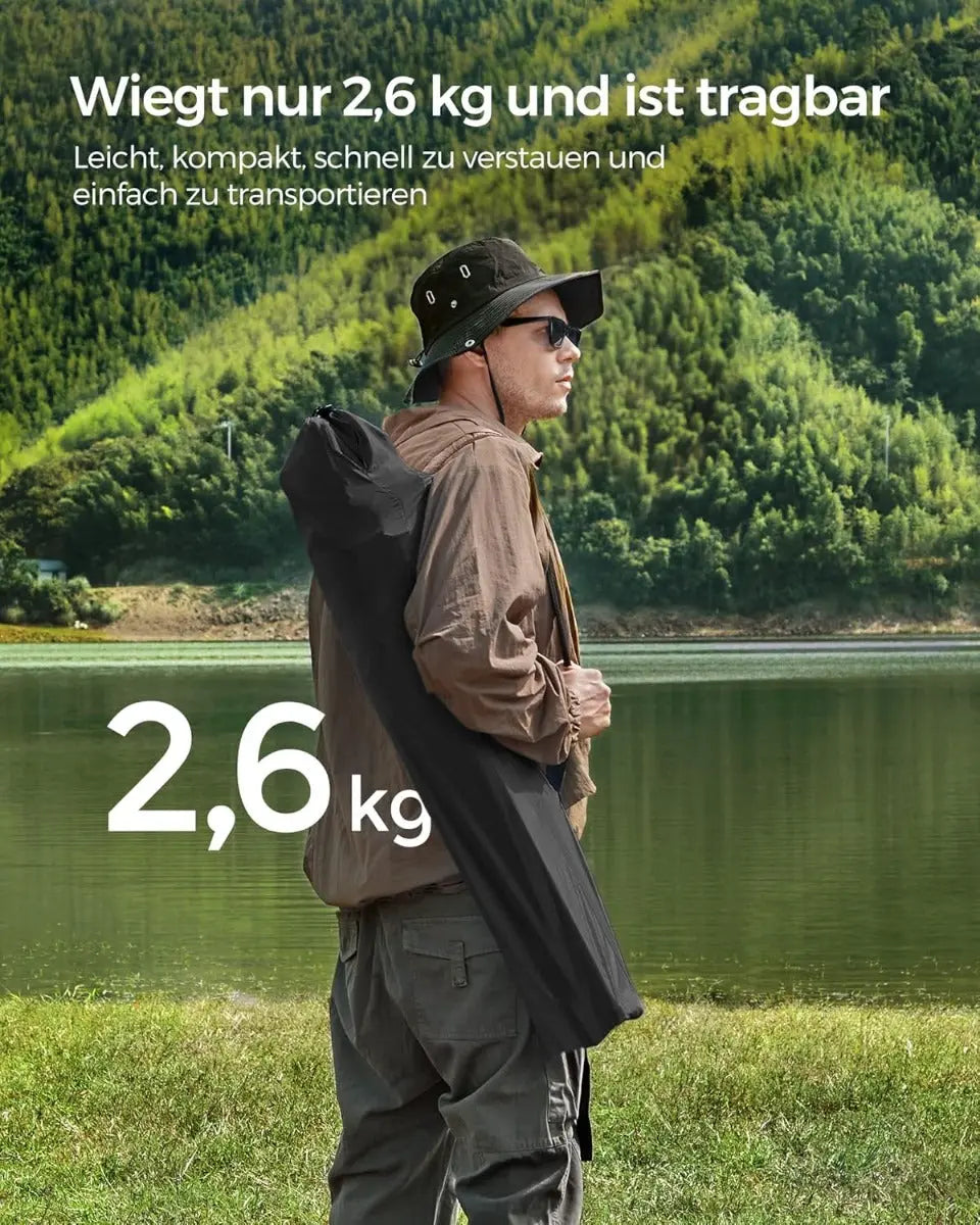 Klapp-Campingstuhl Set 2er Schwarz Oxford von Songmics