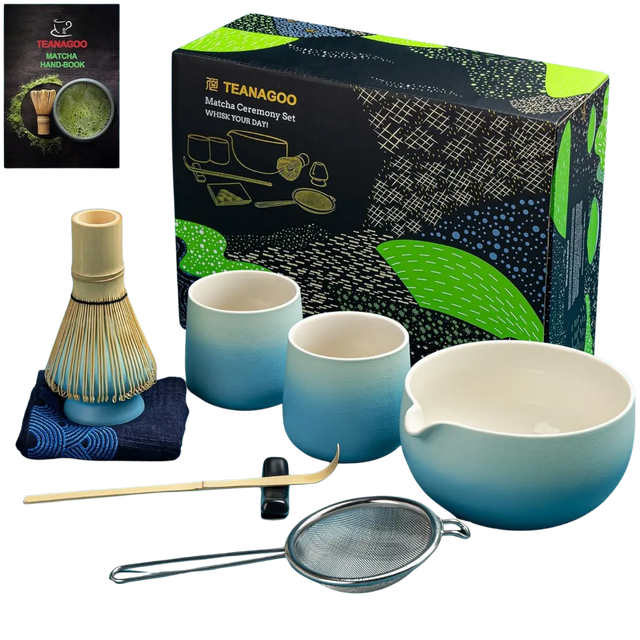 Matcha Set hellblau 9-tlg. von TEANAGOO