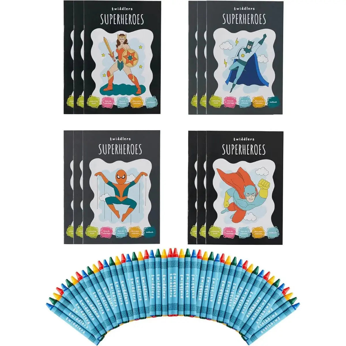 Malbuch Mini Superhero 12 Stück von Twiddlers
